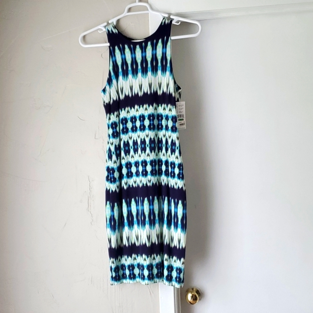 Fitted Tribal printed bodycon dress
